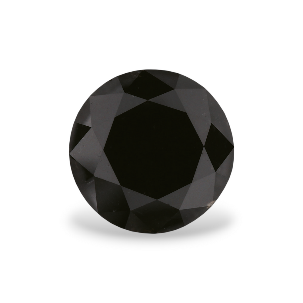 GIA 3.22 Carat Natural Fancy Black Round Diamond SE-5259GN