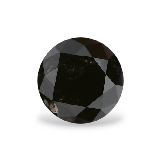 GIA 1.27 Carat Natural Fancy Black Round Diamond SE-5282GN