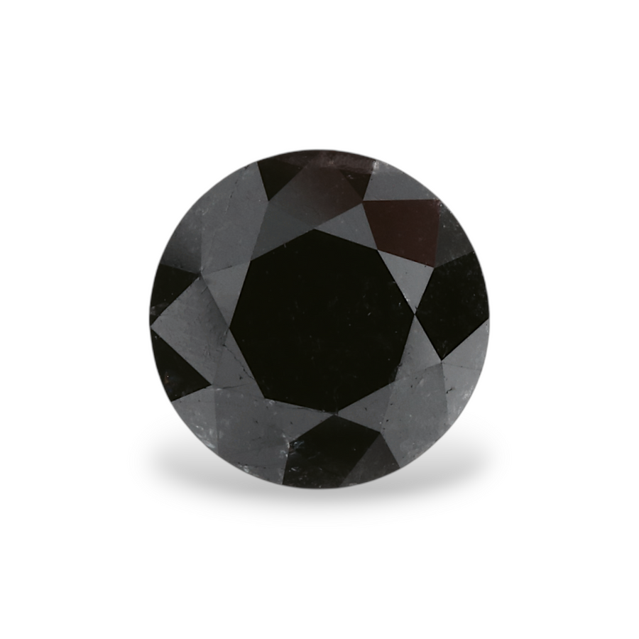 GIA 1.42 Carat Natural Fancy Black Round Diamond SE-5292GN