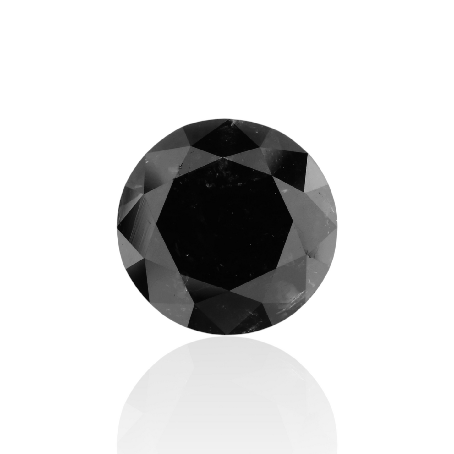 GIA 4.11 Carat Natural Fancy Black Round Diamond SE-5298GN