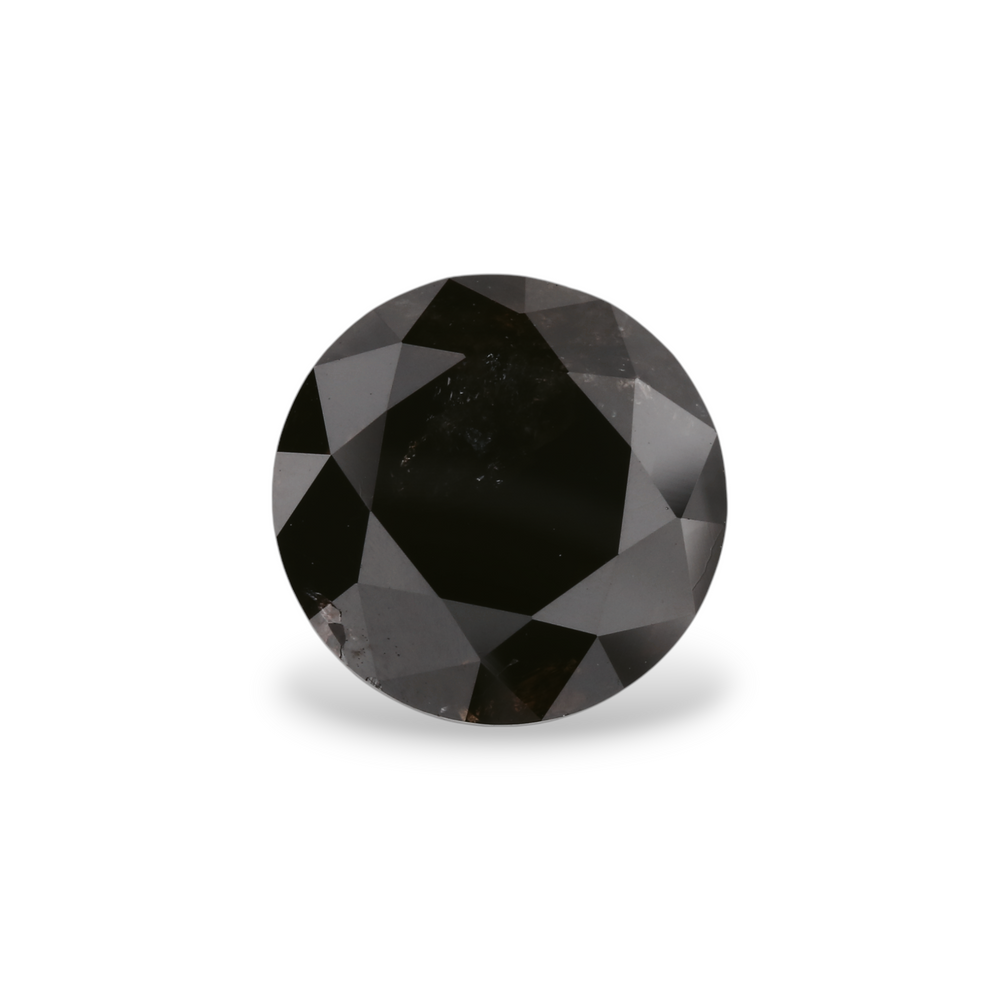 GIA 4.96 Carat Natural Fancy Black Round Diamond SE-5299GN
