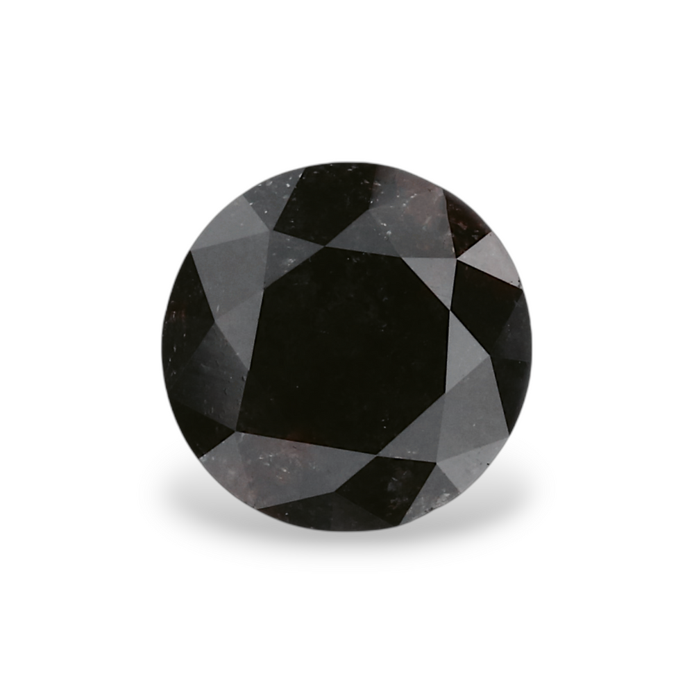 GIA 1.41 Carat Natural Fancy Black Round Diamond SE-5307GN