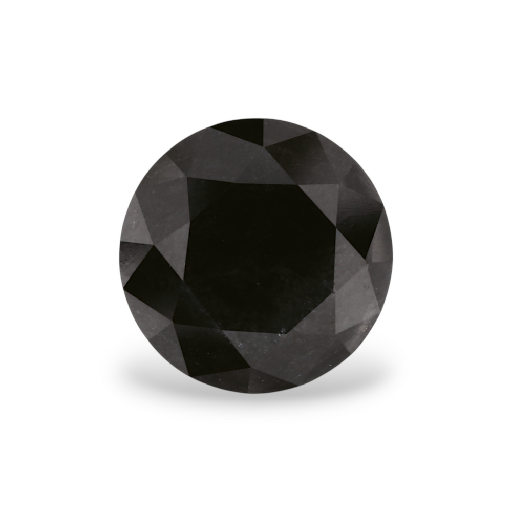 GIA 1.95 Carat Natural Fancy Black Round Diamond SE-5309GN