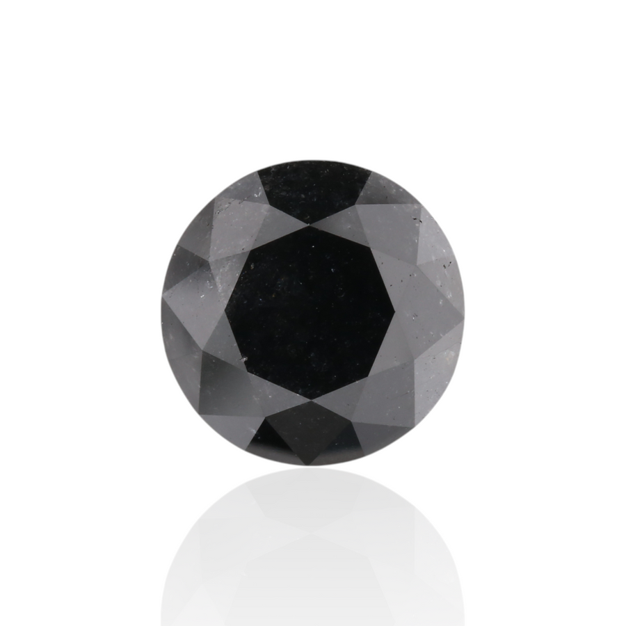 IGI 3.33 Carat Natural Fancy Black Round Diamond SE-5311IN