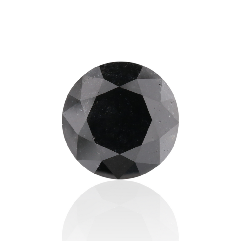 IGI 3.33 Carat Natural Fancy Black Round Diamond SE-5311IN