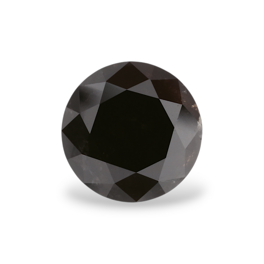 GIA 1.57 Carat Natural Fancy Black Round Diamond SE-5323GN