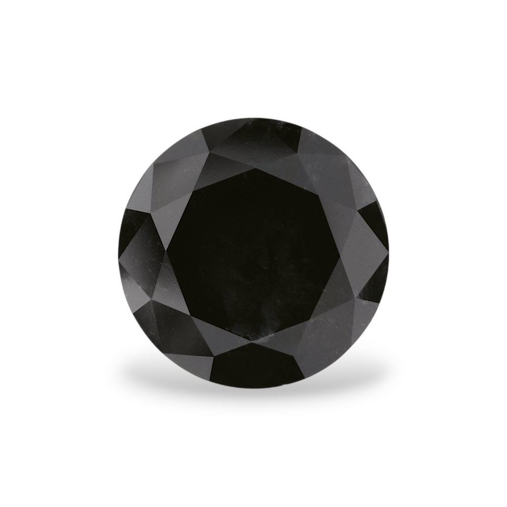 GIA 3.63 Carat Natural Fancy Black Round Diamond SE-5327GN