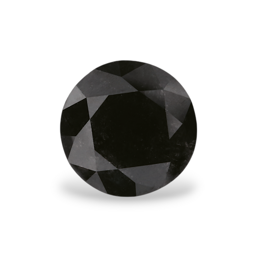 GIA 1.64 Carat Natural Fancy Black Round Diamond SE-5369GN