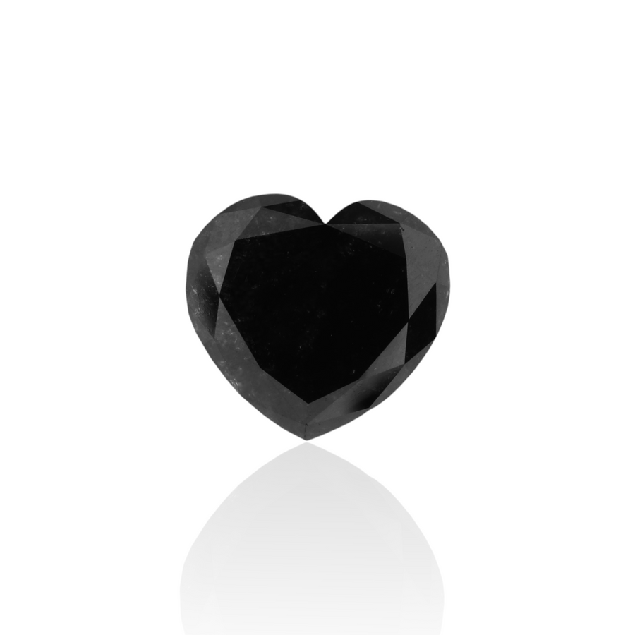 GIA 3.11 Carat Natural Fancy Black Heart Diamond SE-5406GN