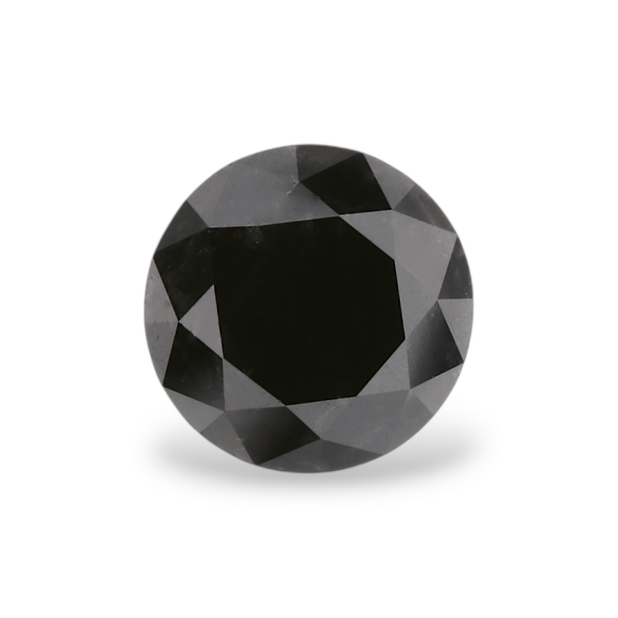 GIA 1.02 Carat Natural Fancy Black Round Diamond SE-5417GN