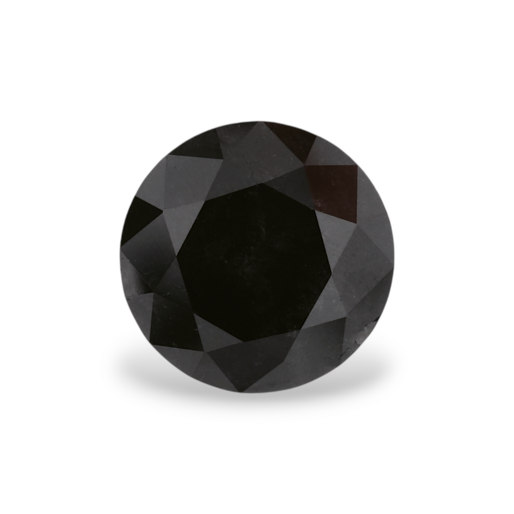 GIA 1.41 Carat Natural Fancy Black Round Diamond SE-5434GN