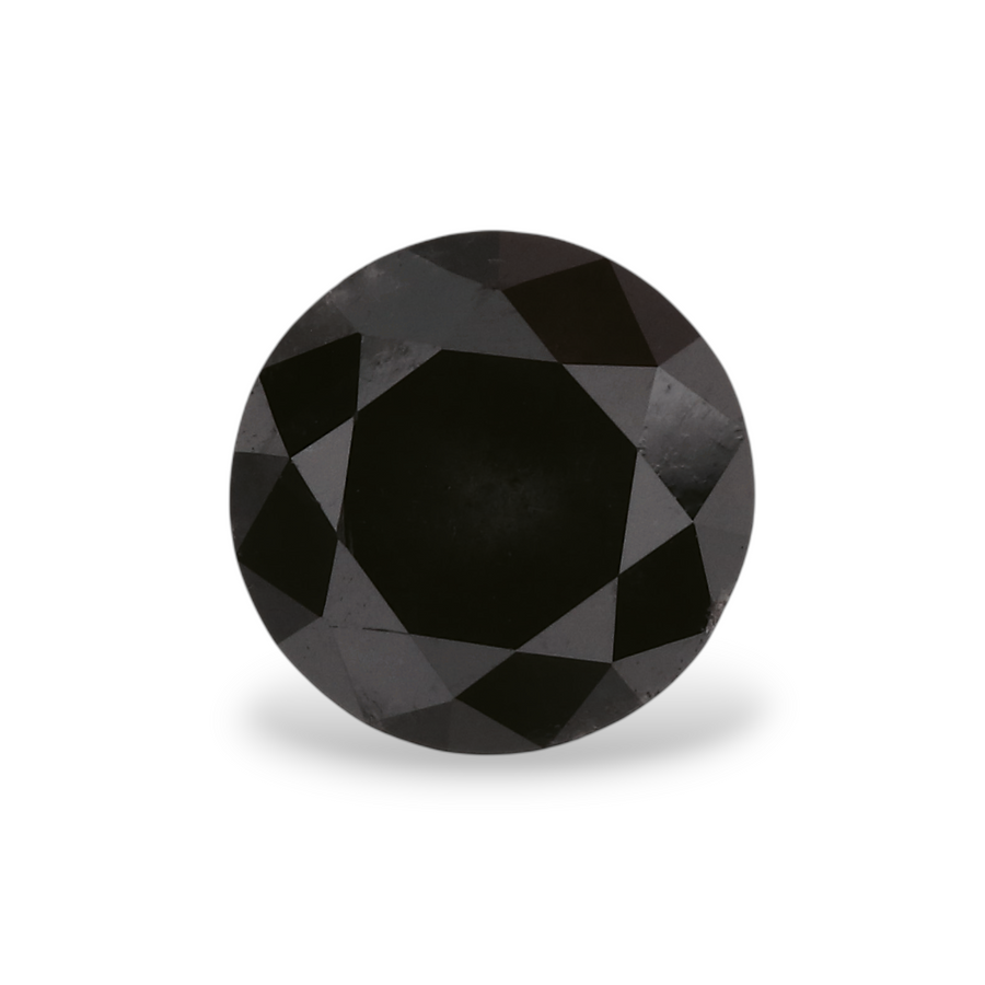 GIA 1.43 Carat Natural Fancy Black Round Diamond SE-5435GN