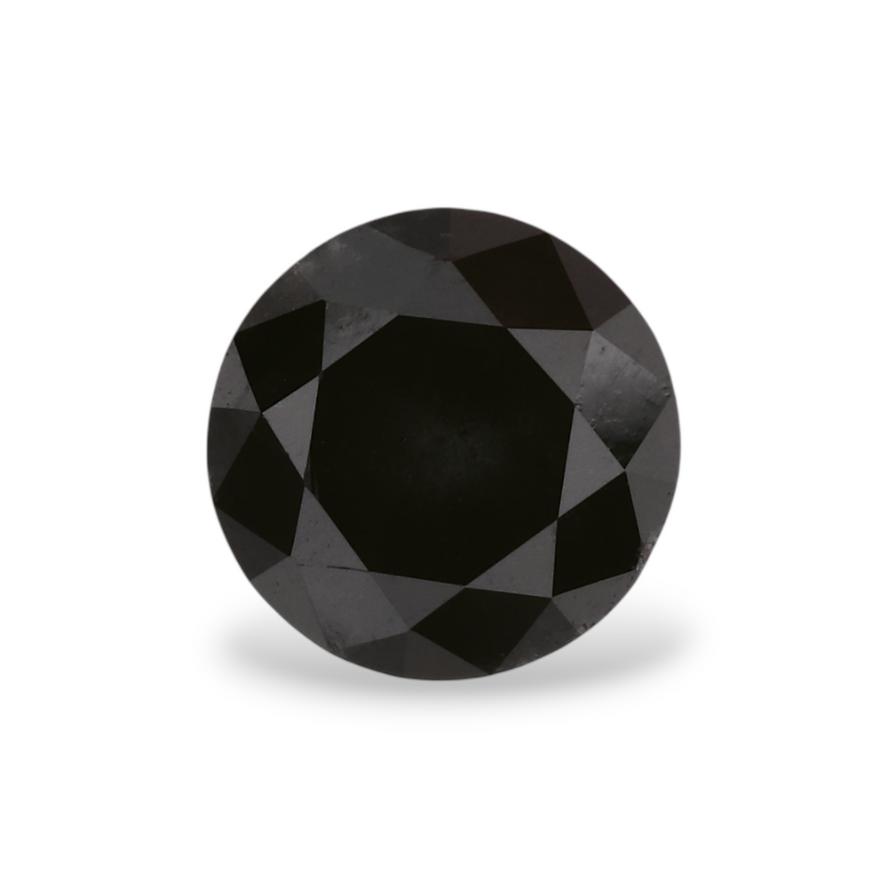 GIA 1.43 Carat Natural Fancy Black Round Diamond SE-5435GN