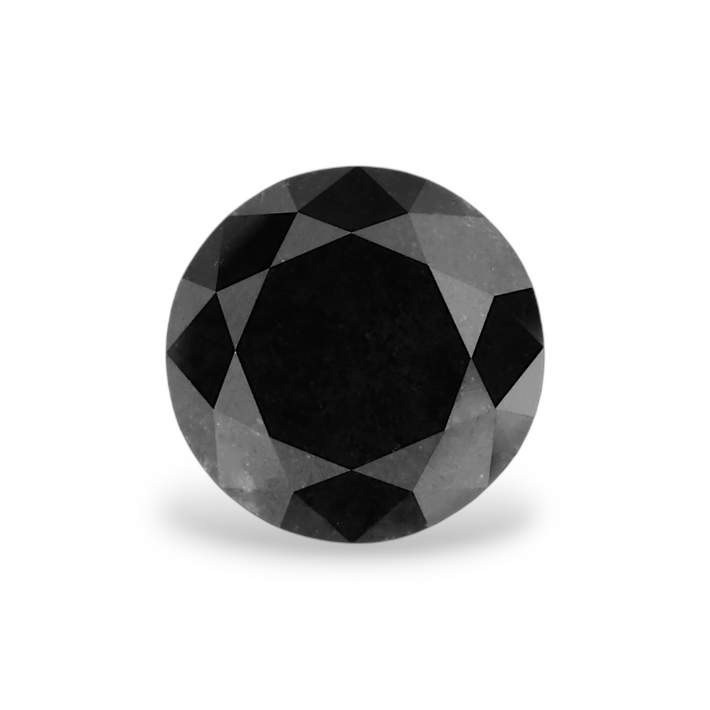 GIA 1.46 Carat Natural Fancy Black Round Diamond SE-5437GN