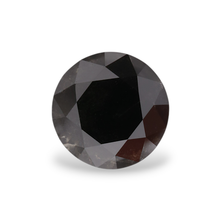 GIA 1.53 Carat Natural Fancy Black Round Diamond SE-5439GN