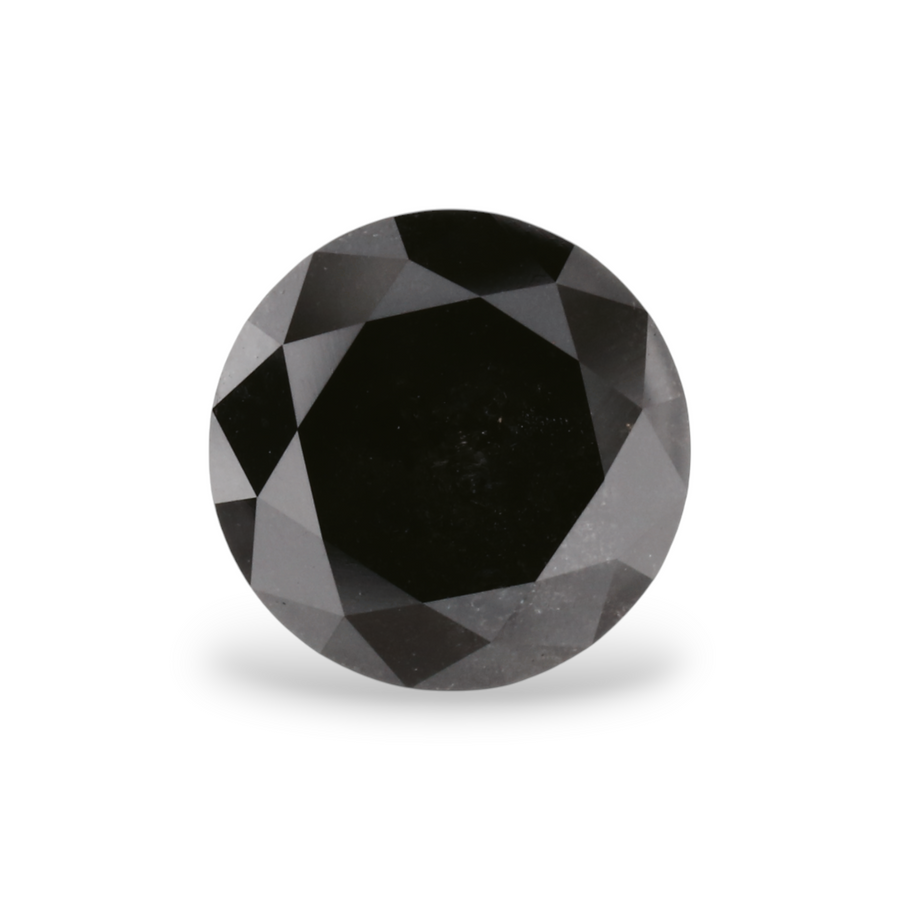 GIA 1.71 Carat Natural Fancy Black Round Diamond SE-5440GN