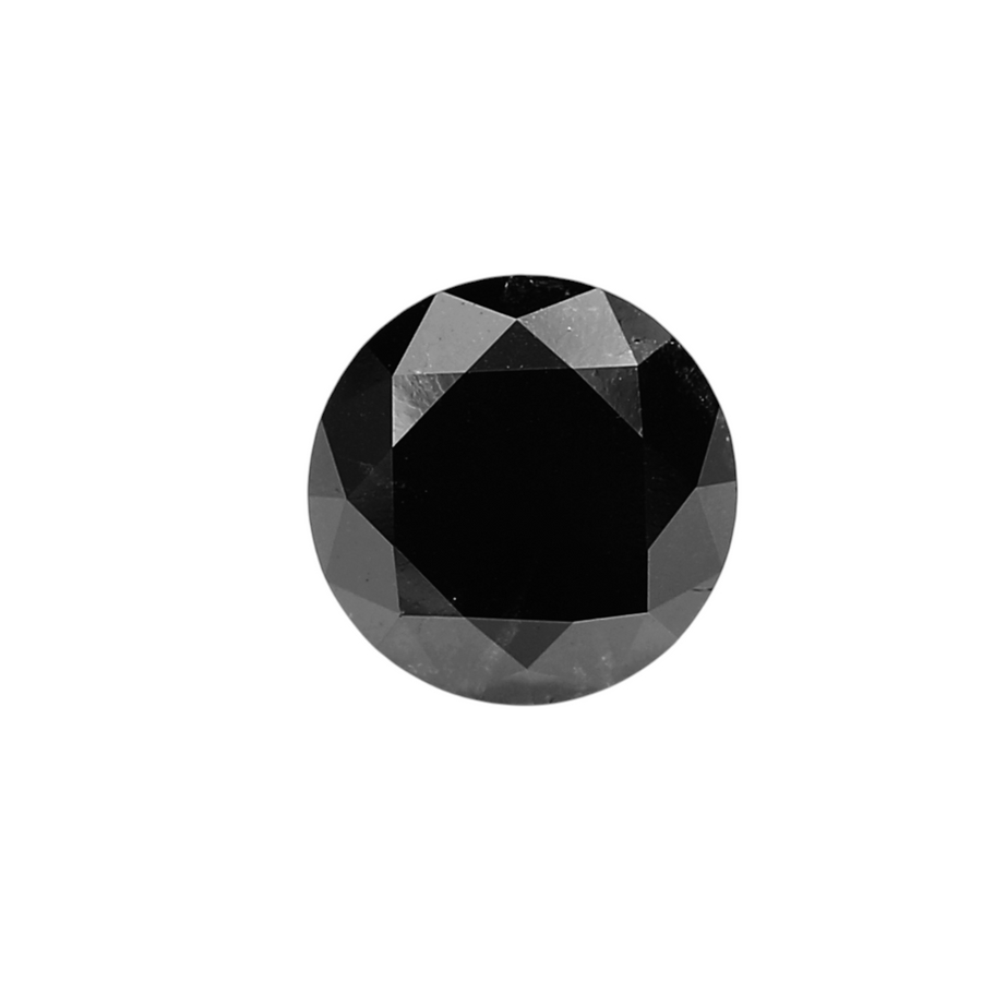 GIA 2.05 Carat Natural Fancy Black Round Diamond SE-5450GN