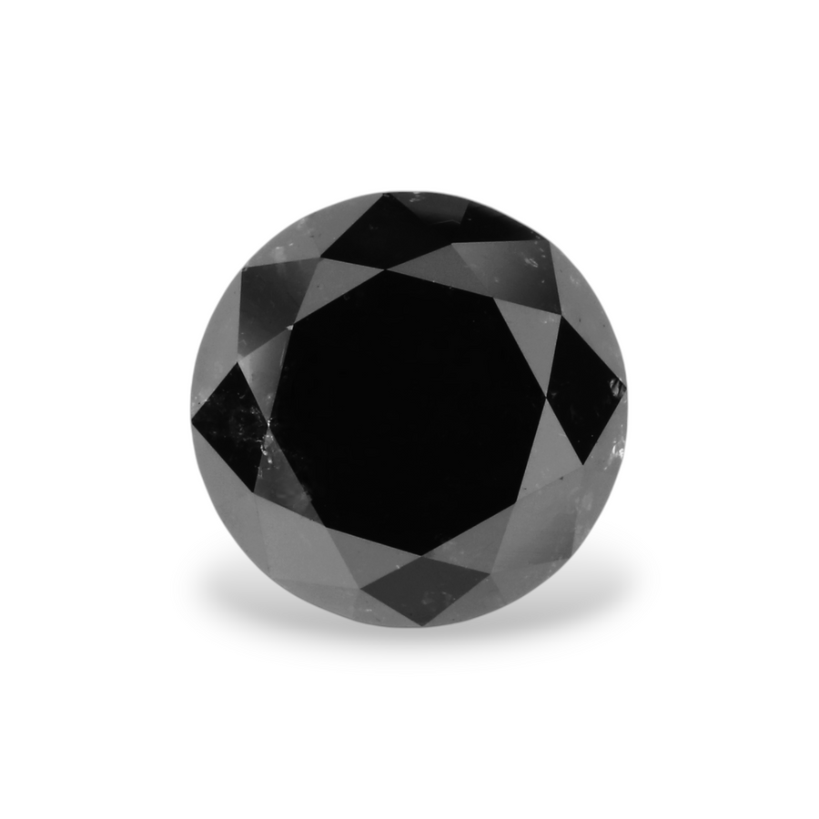 GIA 2.45 Carat Natural Fancy Black Round Diamond SE-5454GN