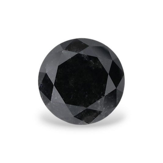 GIA 1.01 Carat Natural Fancy Black Round Diamond SE-5462GN