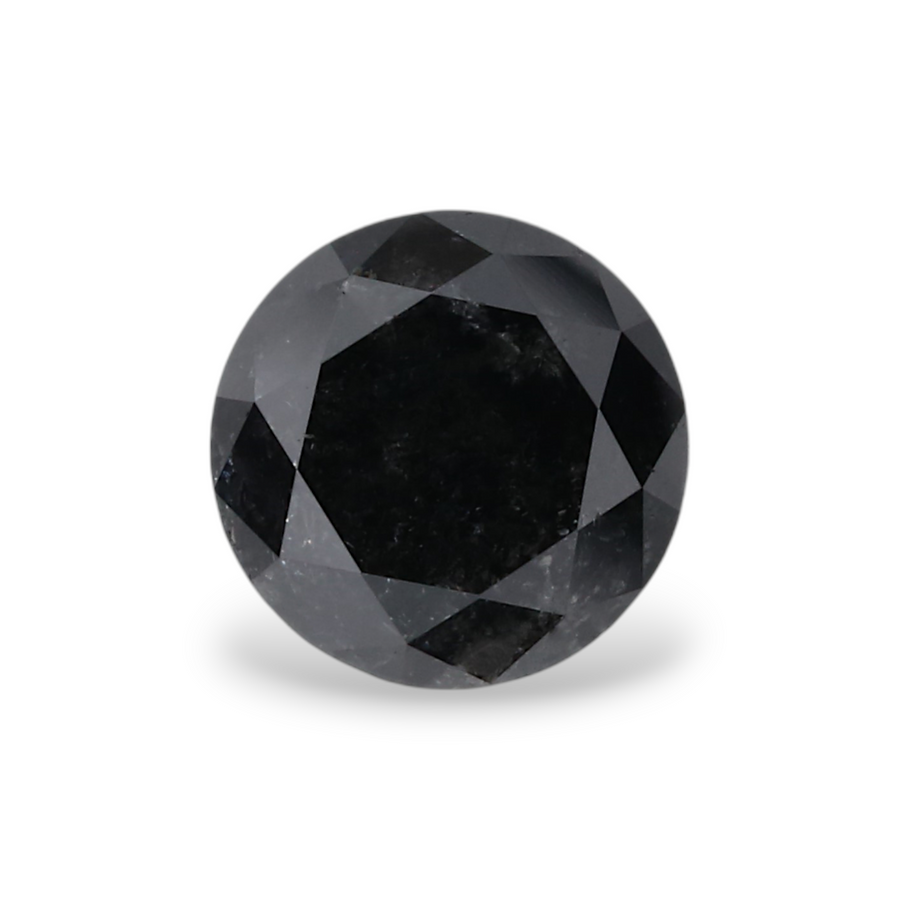 GIA 1.01 Carat Natural Fancy Black Round Diamond SE-5462GN