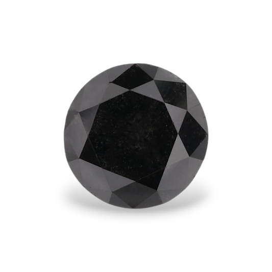 GIA 1.05 Carat Natural Fancy Black Round Diamond SE-5463GN