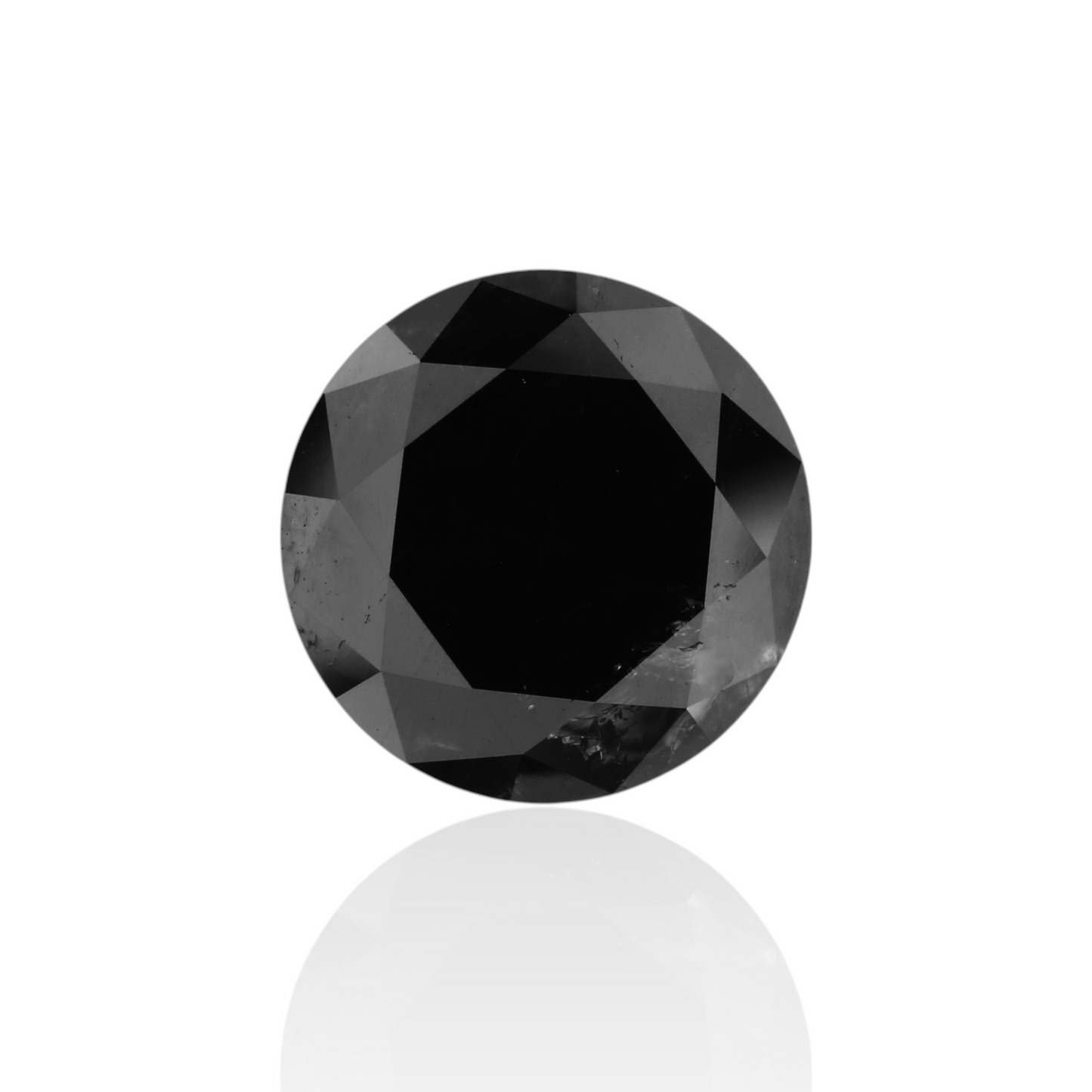 GIA 4.08 Carat Natural Fancy Black Round Diamond SE-5472GN