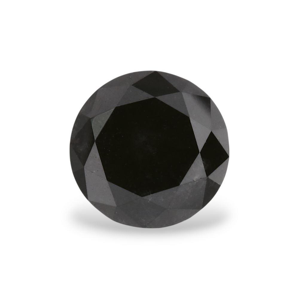 GIA 0.74 Carat Natural Fancy Black Round Diamond SE-5477GN