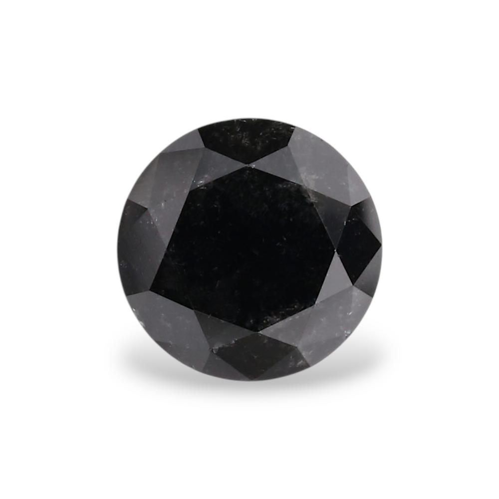 GIA 0.68 Carat Natural Fancy Black Round Diamond SE-5479GN