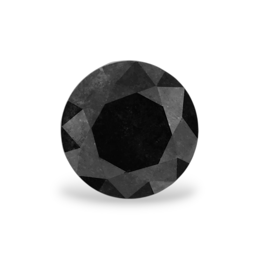GIA 0.81 Carat Natural Fancy Black Round Diamond SE-5483GN