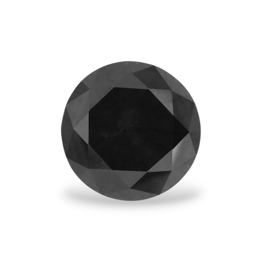 GIA 1.25 Carat Natural Fancy Black Round Diamond SE-5529GN