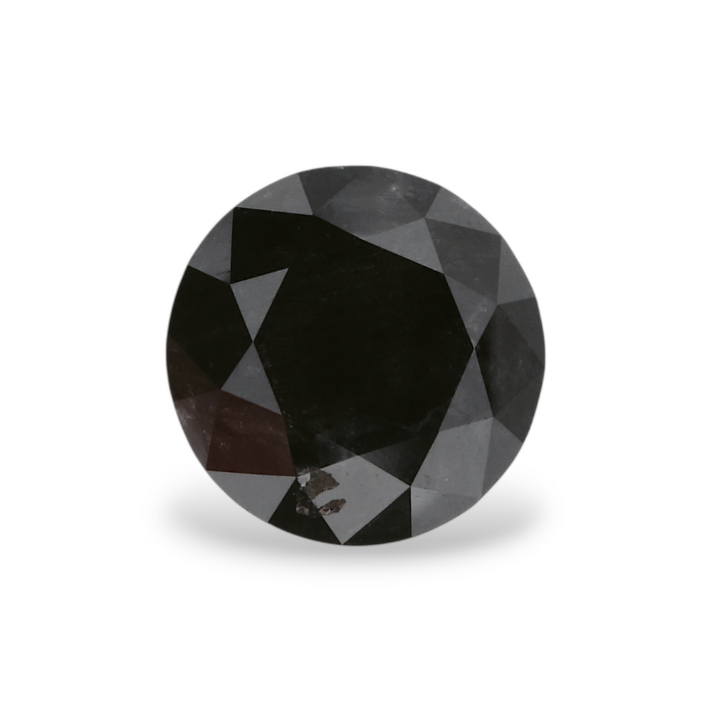 GIA 1.45 Carat Natural Fancy Black Round Diamond SE-5533GN