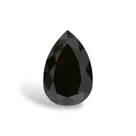 GIA 1.45 Carat Natural Fancy Black Pear Diamond SE-5534GN