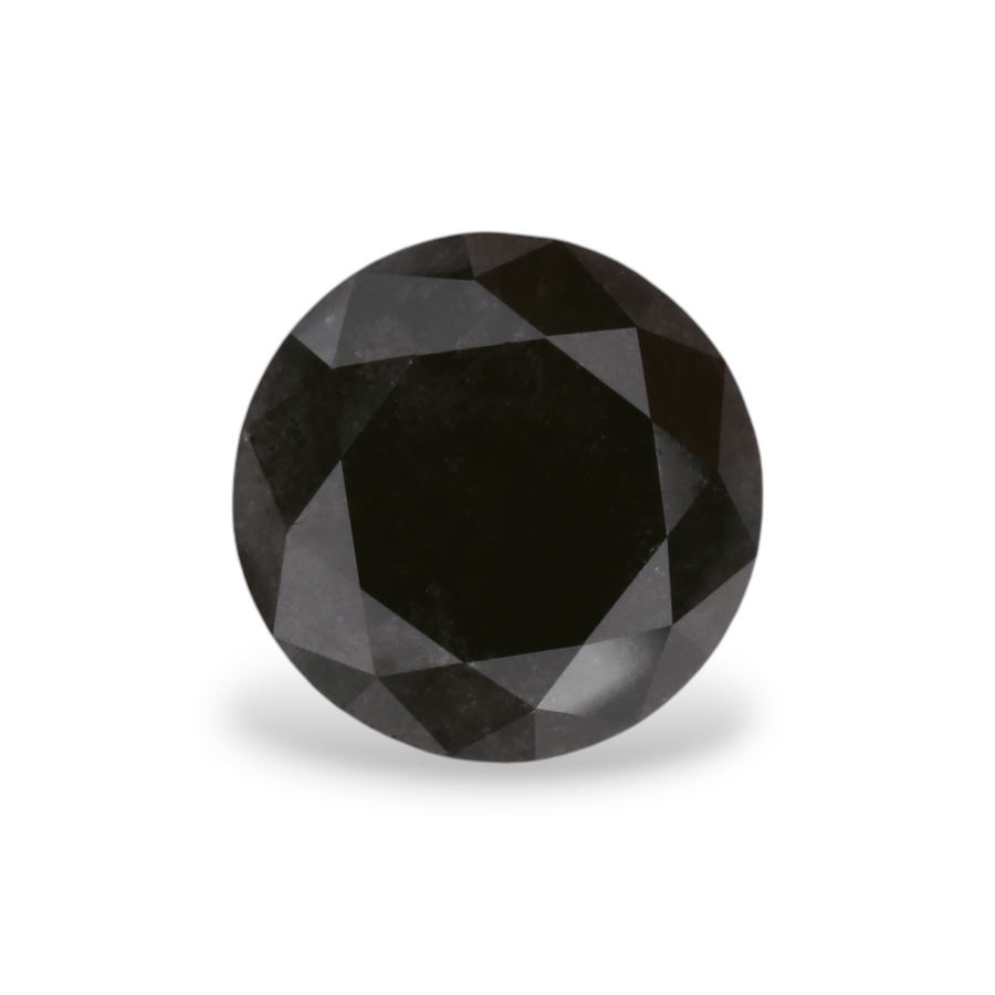 GIA 1.57 Carat Natural Fancy Black Round Diamond SE-5535GN