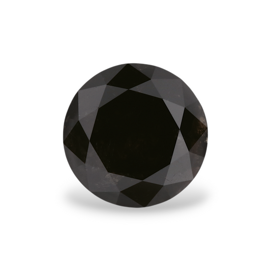 GIA 2.21 Carat Natural Fancy Black Round Diamond SE-5548GN