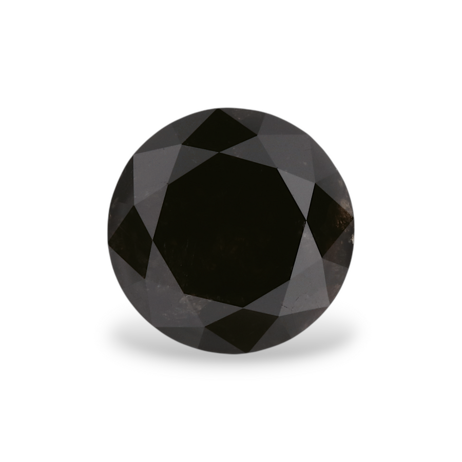 GIA 2.21 Carat Natural Fancy Black Round Diamond SE-5548GN