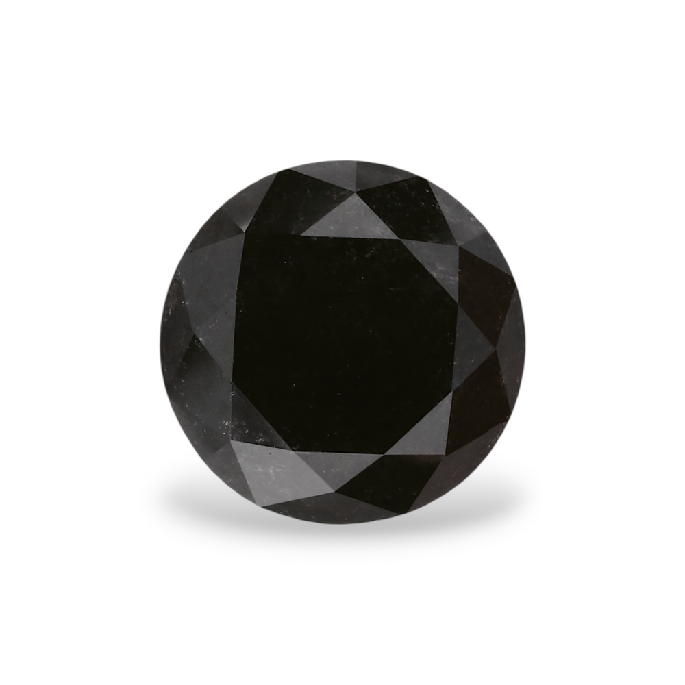 GIA 2.46 Carat Natural Fancy Black Round Diamond SE-5554GN