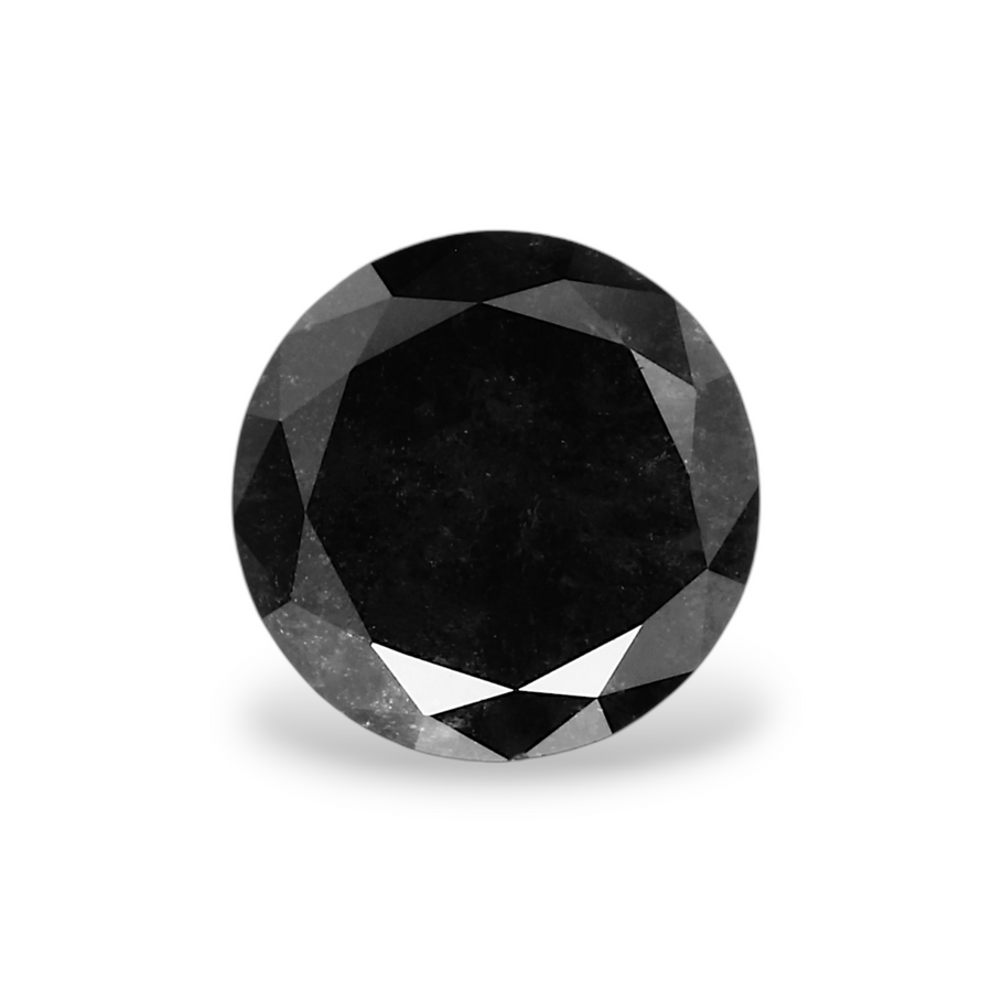 GIA 1.05 Carat Natural Fancy Black Round Diamond SE-5570GN