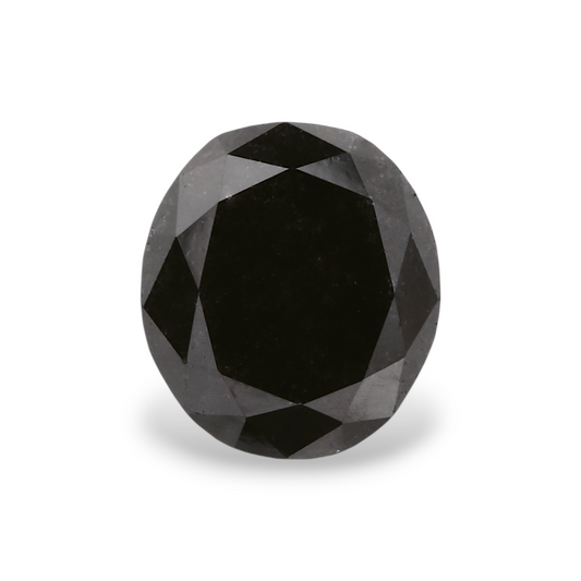 GIA 1.48 Carat Natural Fancy Black Oval Diamond SE-5575GN
