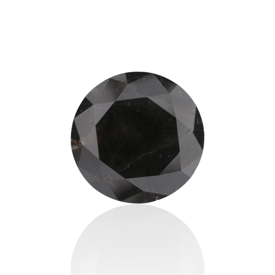 GIA 6.20 Carat Natural Fancy Black Round Diamond SE-5584GN