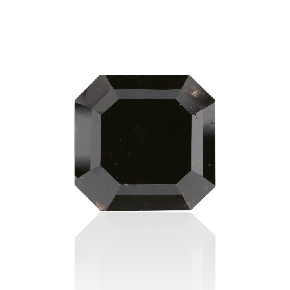 GIA 8.49 Carat Natural Fancy Black Sq emerald Diamond SE-5590GN