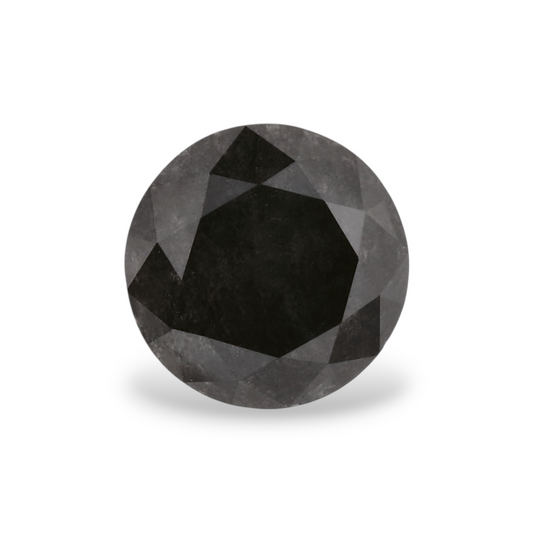 GIA 0.78 Carat Natural Fancy Black Round Diamond SE-5600GN