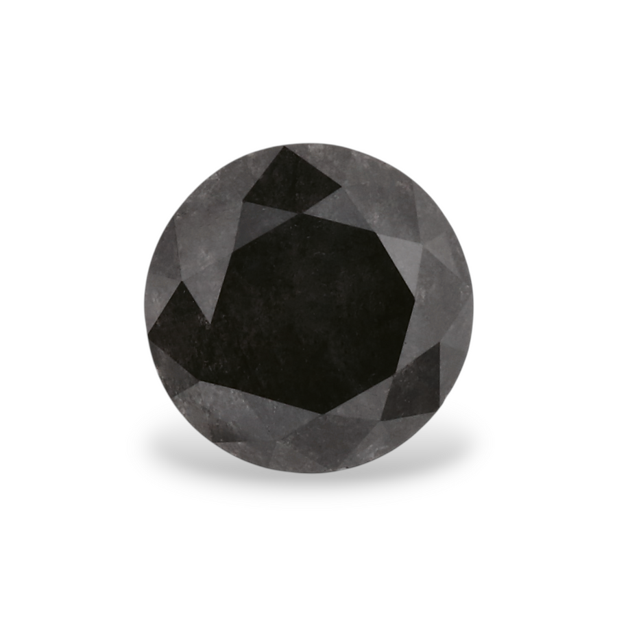 GIA 0.78 Carat Natural Fancy Black Round Diamond SE-5600GN