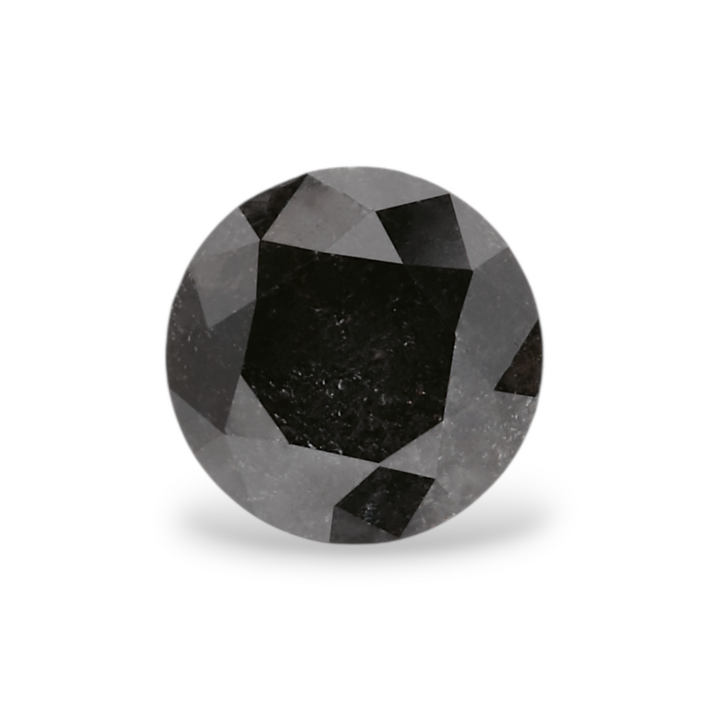GIA 0.96 Carat Natural Fancy Black Round Diamond SE-5601GN