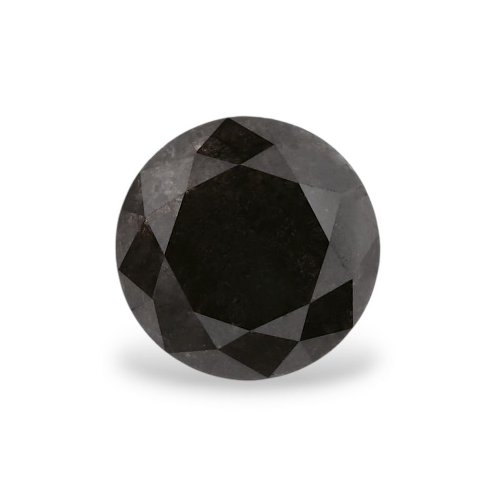 GIA 0.84 Carat Natural Fancy Black Round Diamond SE-5606GN