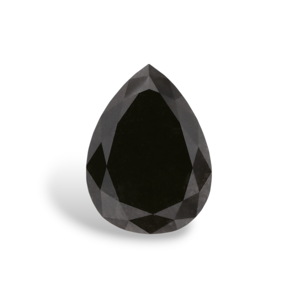 GIA 0.74 Carat Natural Fancy Black Pear Diamond SE-5620GN