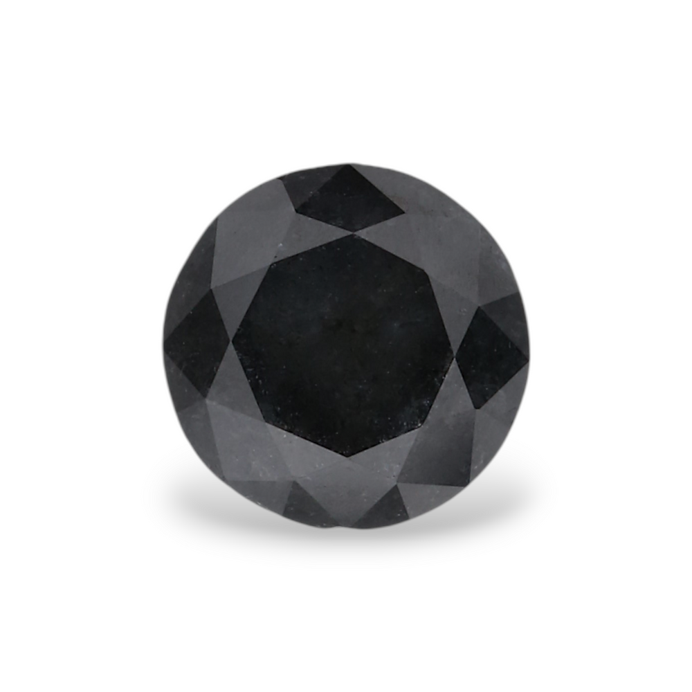 GIA 0.86 Carat Natural Fancy Black Round Diamond SE-5633GN