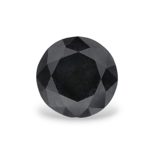 GIA 0.86 Carat Natural Fancy Black Round Diamond SE-5633GN