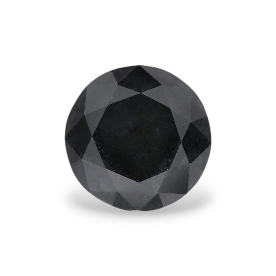 GIA 0.86 Carat Natural Fancy Black Round Diamond SE-5633GN
