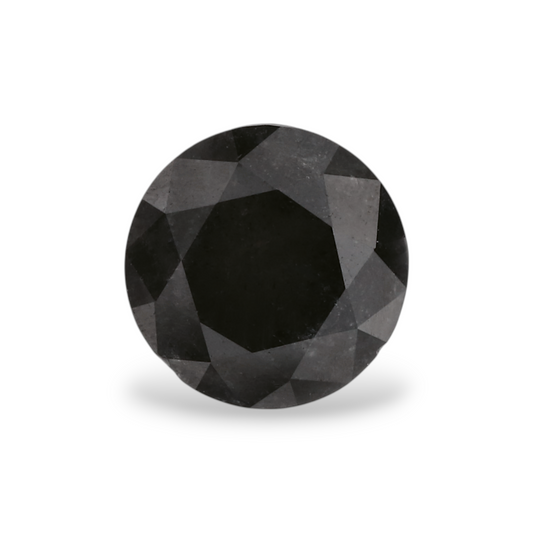 GIA 0.82 Carat Natural Fancy Black Round Diamond SE-5637GN