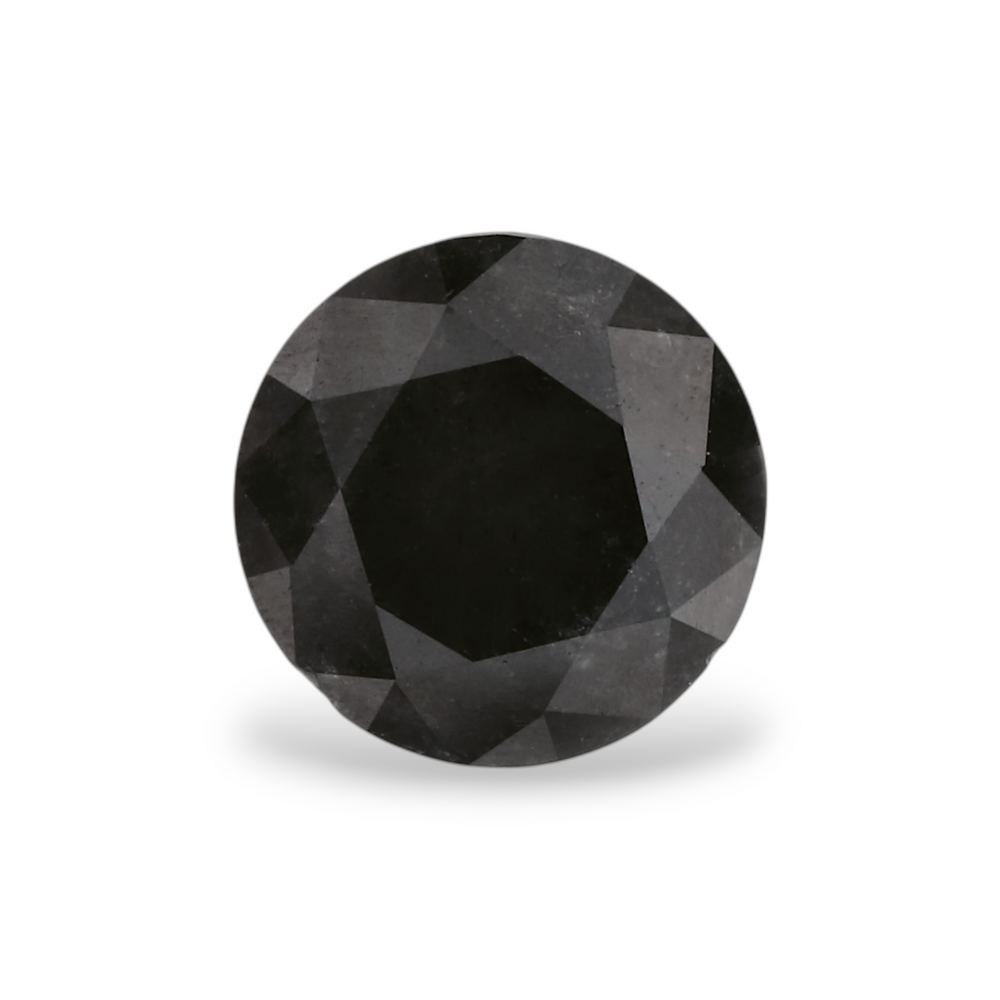 GIA 0.82 Carat Natural Fancy Black Round Diamond SE-5637GN